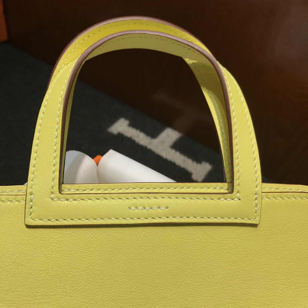 Hermes Mini Halzan 22 Bag Yellow Swift Leather H082139