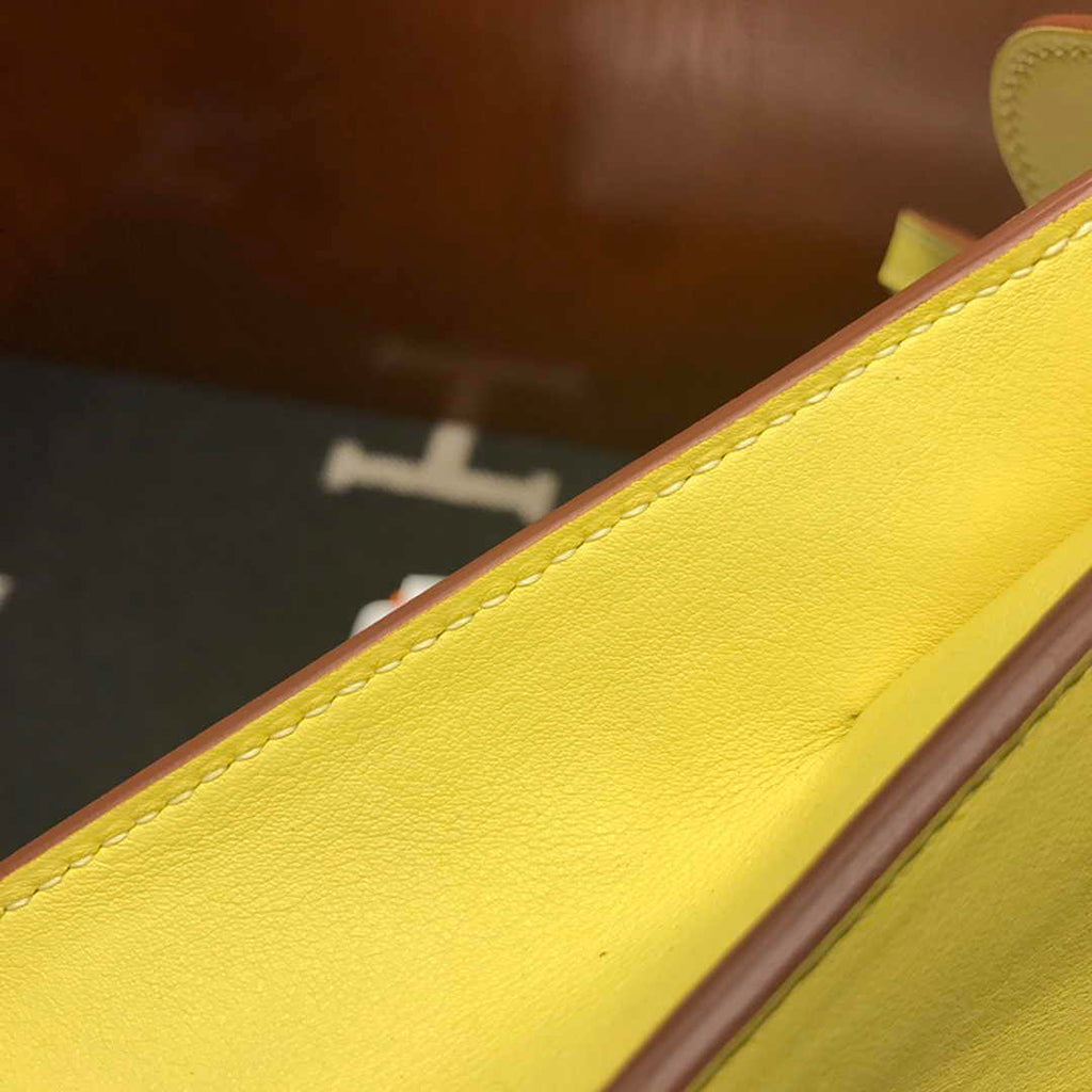 Hermes Mini Halzan 22 Bag Yellow Swift Leather H082139