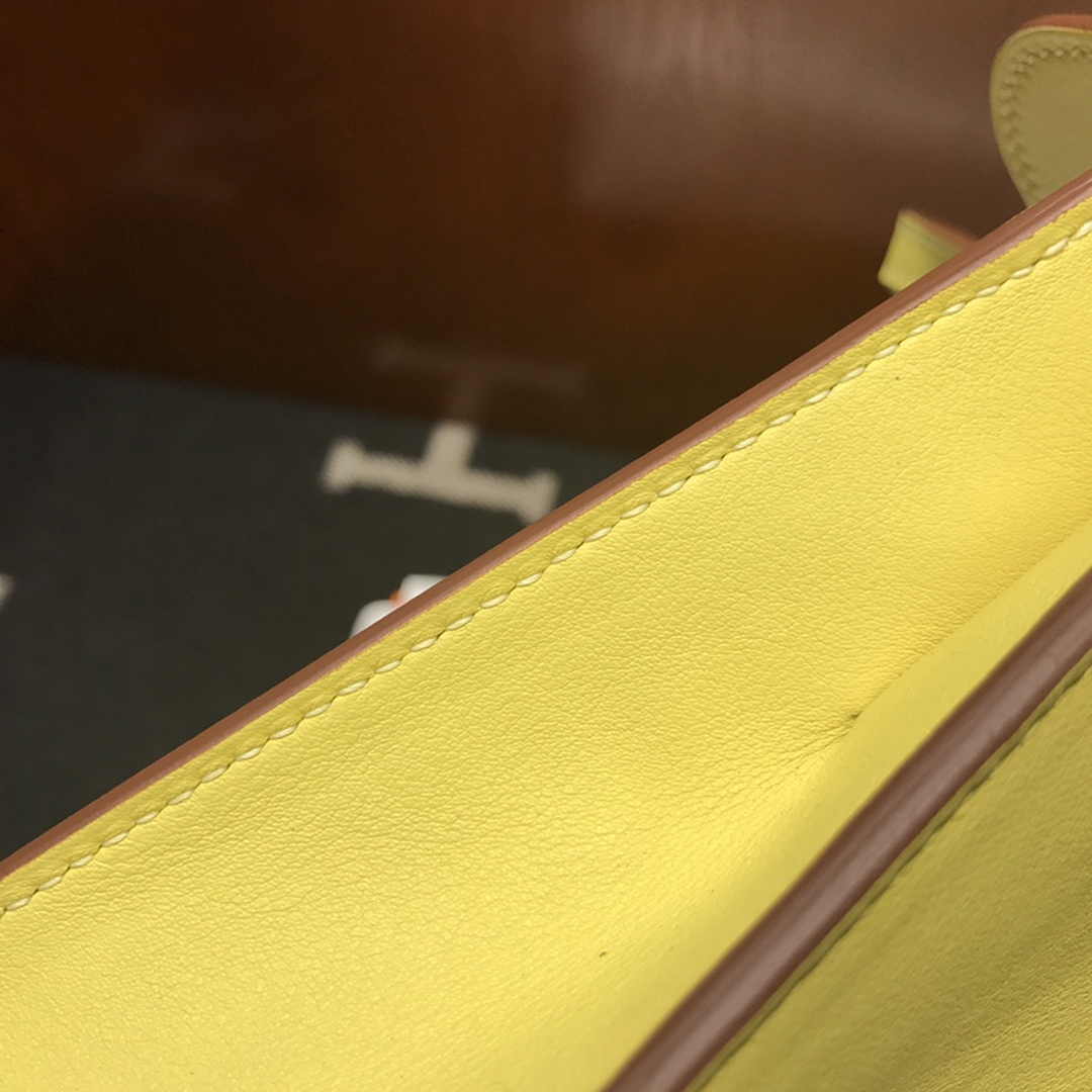 Hermes Mini Halzan 22 Bag Yellow Swift Leather H082139