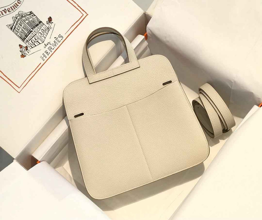 Hermes Mini Halzan 22 Bag Beige Togo Leather H082141