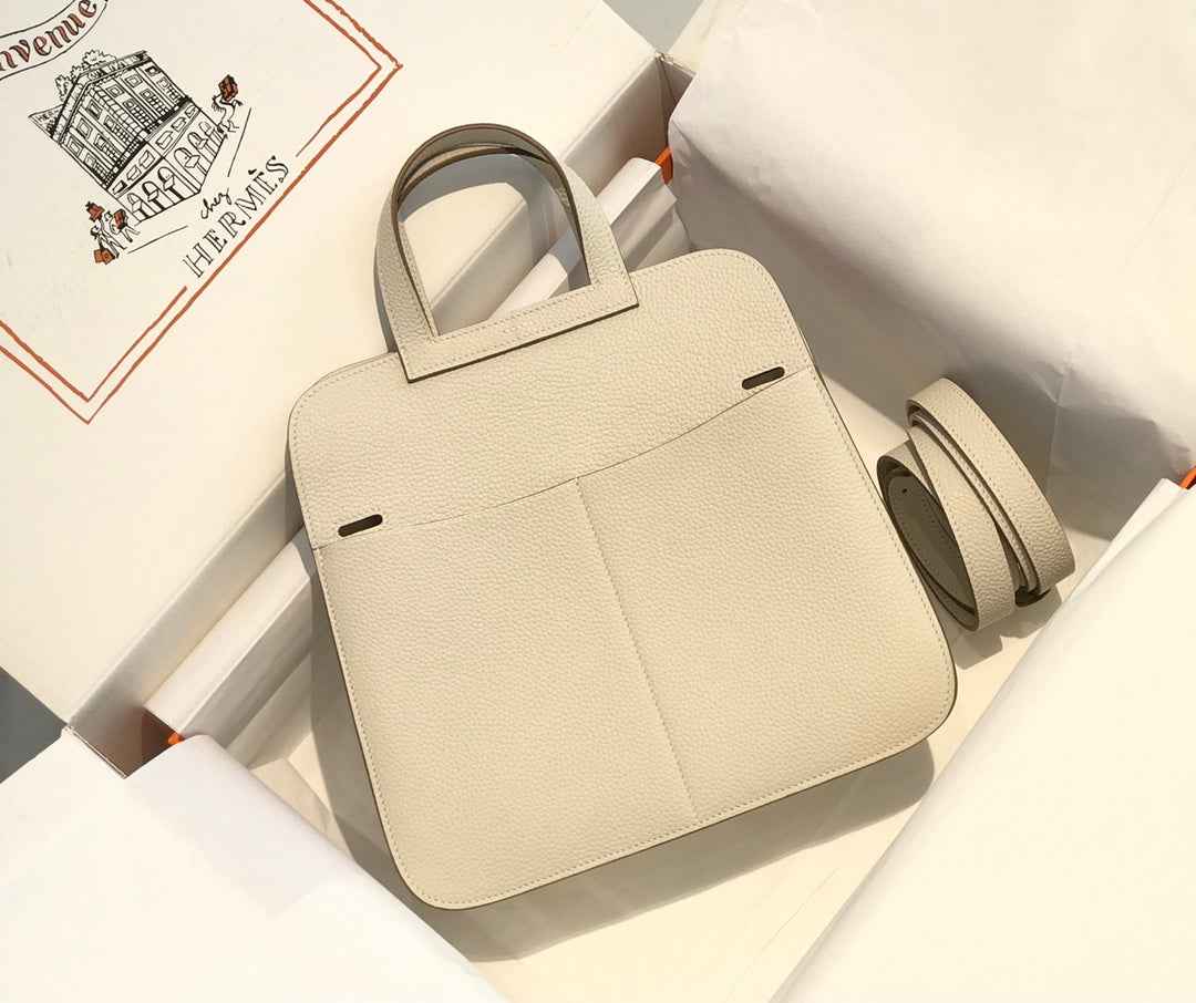 Hermes Mini Halzan 22 Bag Beige Togo Leather H082141
