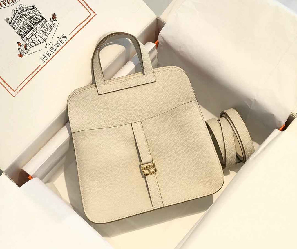Hermes Mini Halzan 22 Bag Beige Togo Leather H082141