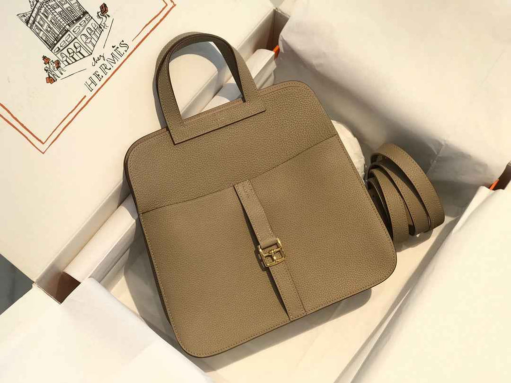 Hermes Mini Halzan 22 Bag Gray Togo Leather H082142