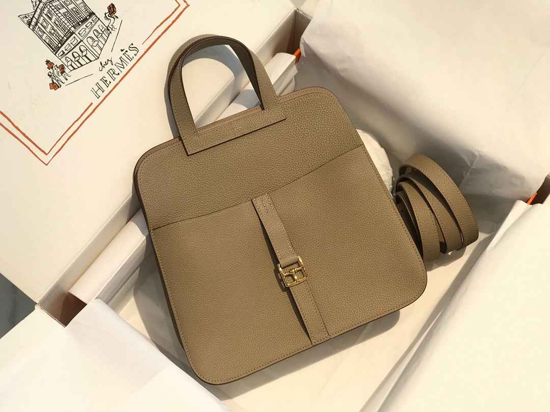 Hermes Mini Halzan 22 Bag Gray Togo Leather H082142