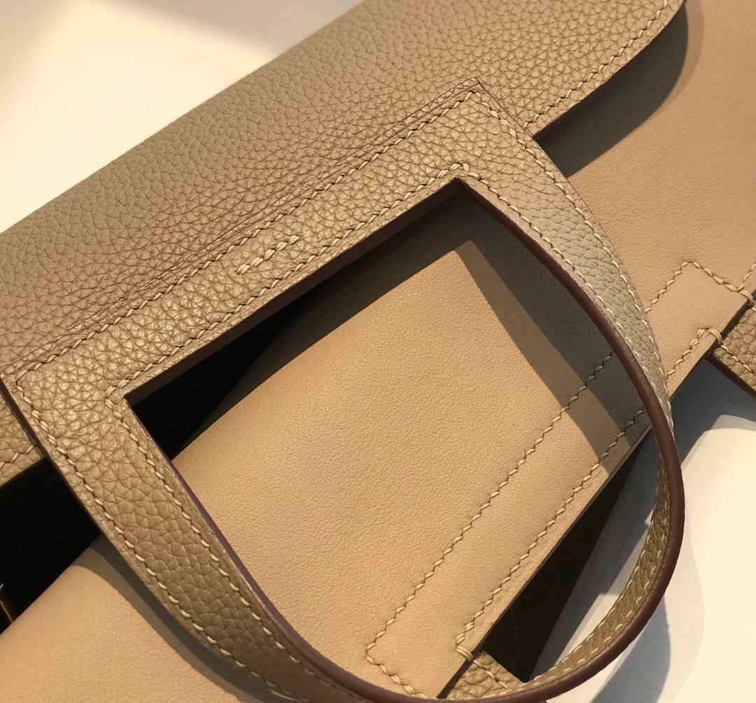 Hermes Mini Halzan 22 Bag Gray Togo Leather H082142