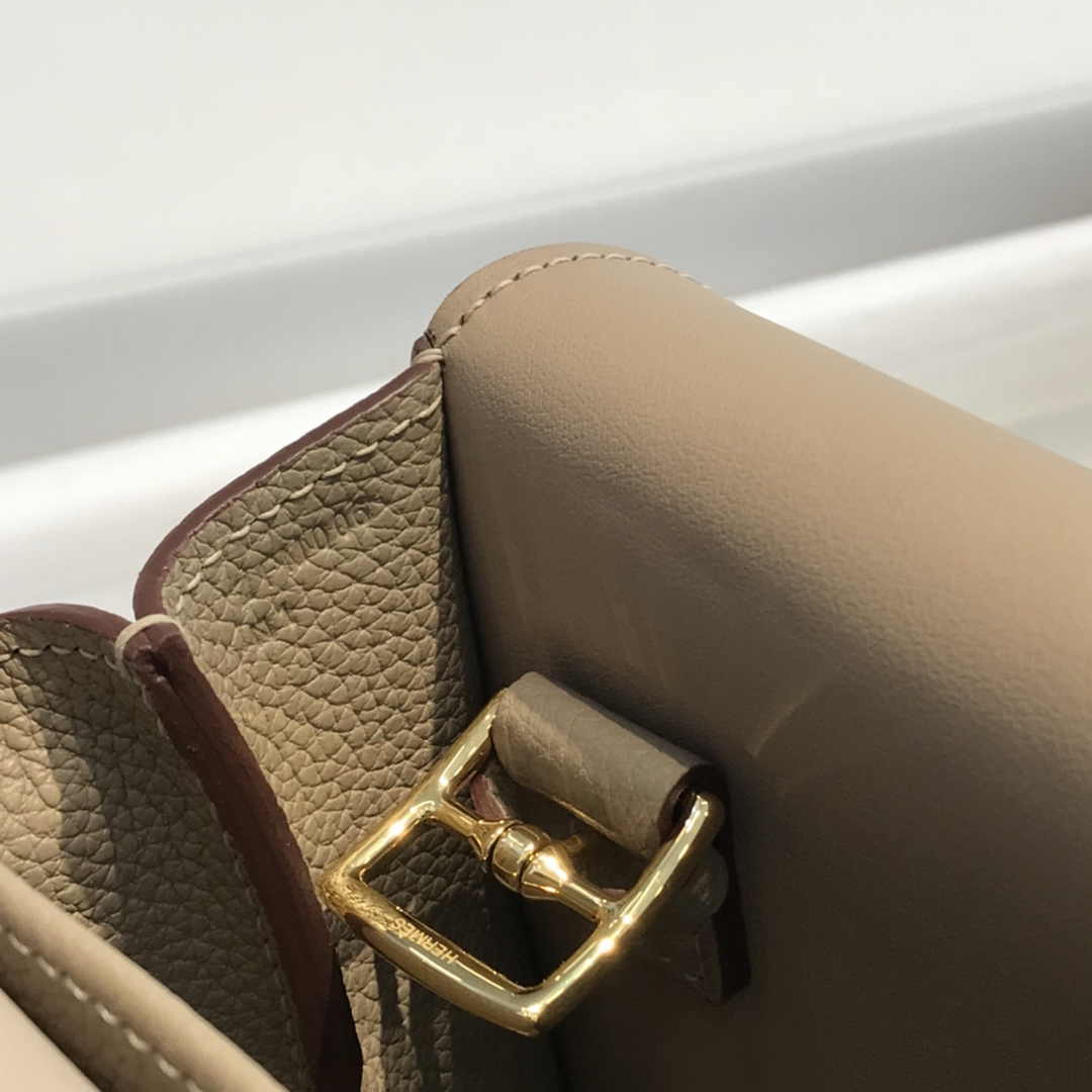 Hermes Mini Halzan 22 Bag Gray Togo Leather H082142
