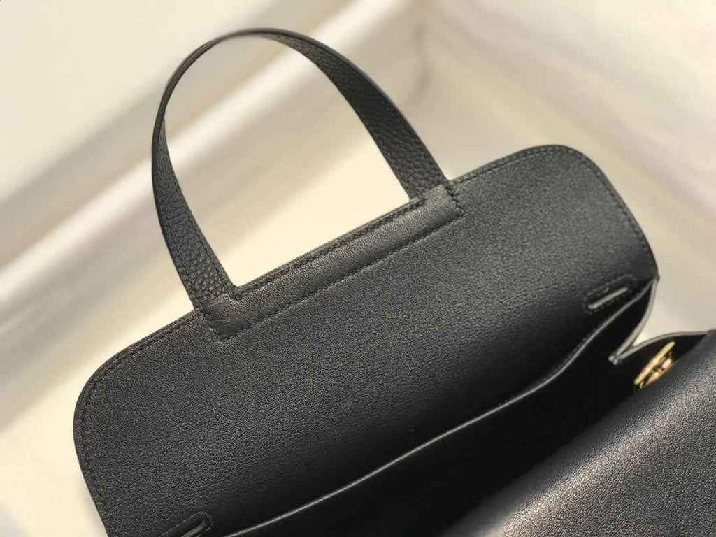 Hermes Mini Halzan 22 Bag Black Togo Leather H082140
