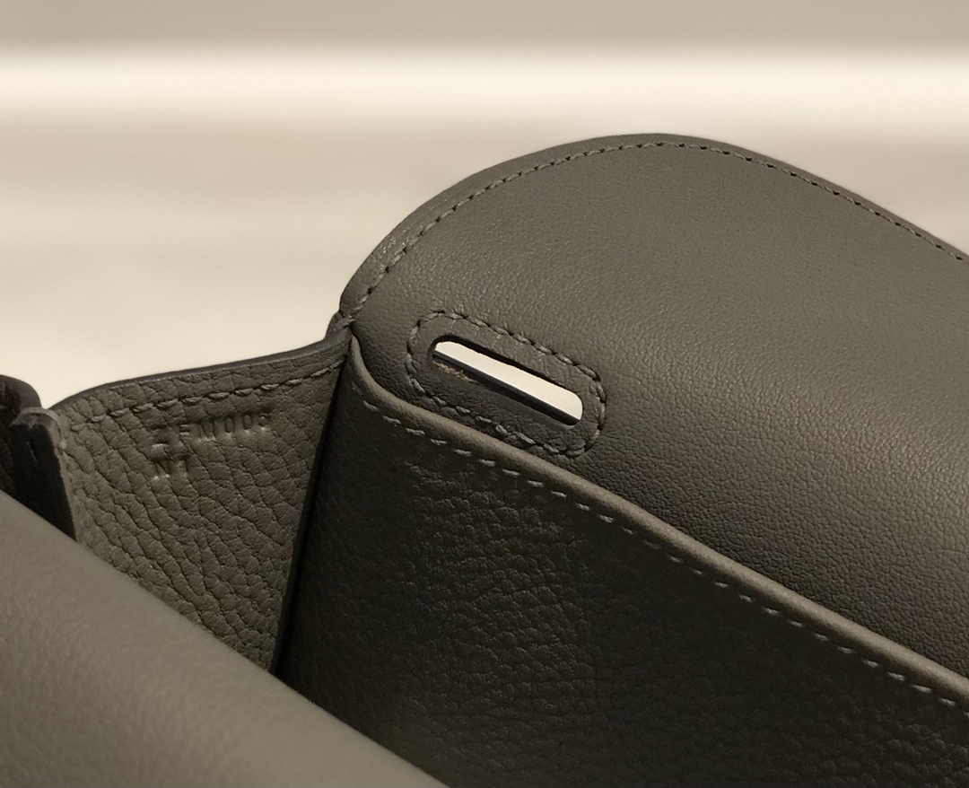 Hermes Mini Halzan 22 Bag Dark Gray Togo Leather H082143