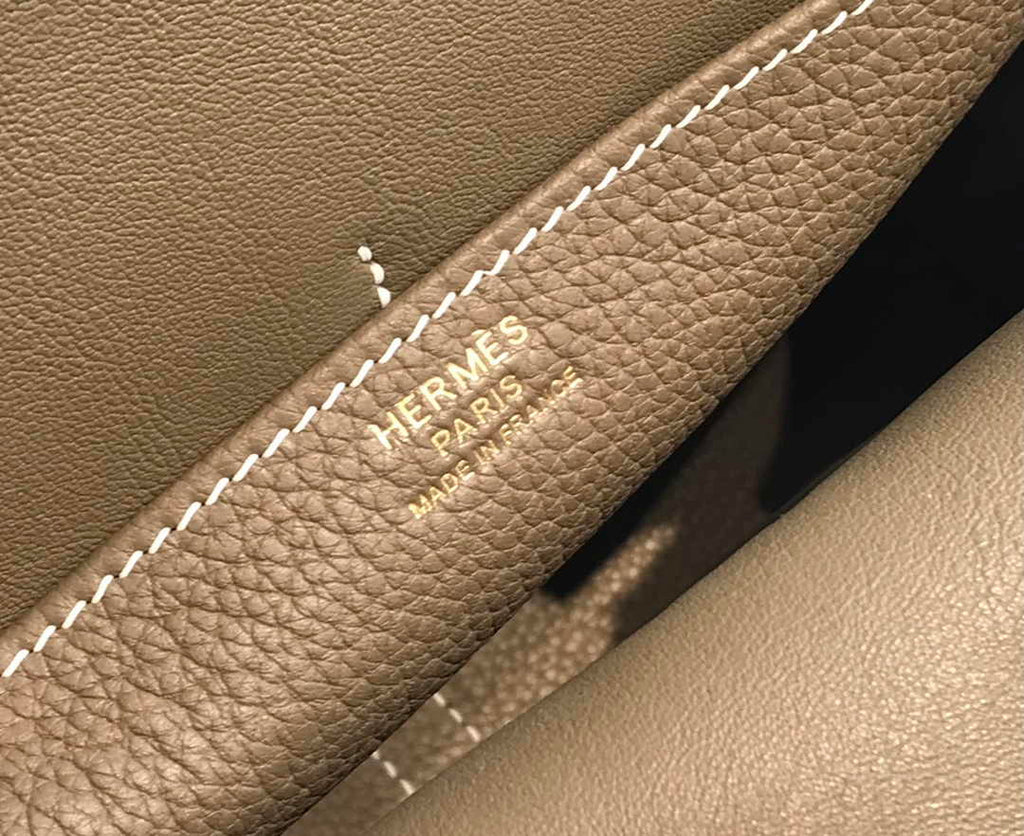 Hermes Mini Halzan 22 Bag Togo Gray Leather H082145