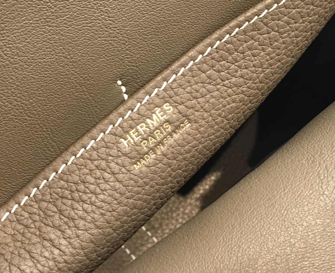 Hermes Mini Halzan 22 Bag Togo Gray Leather H082145