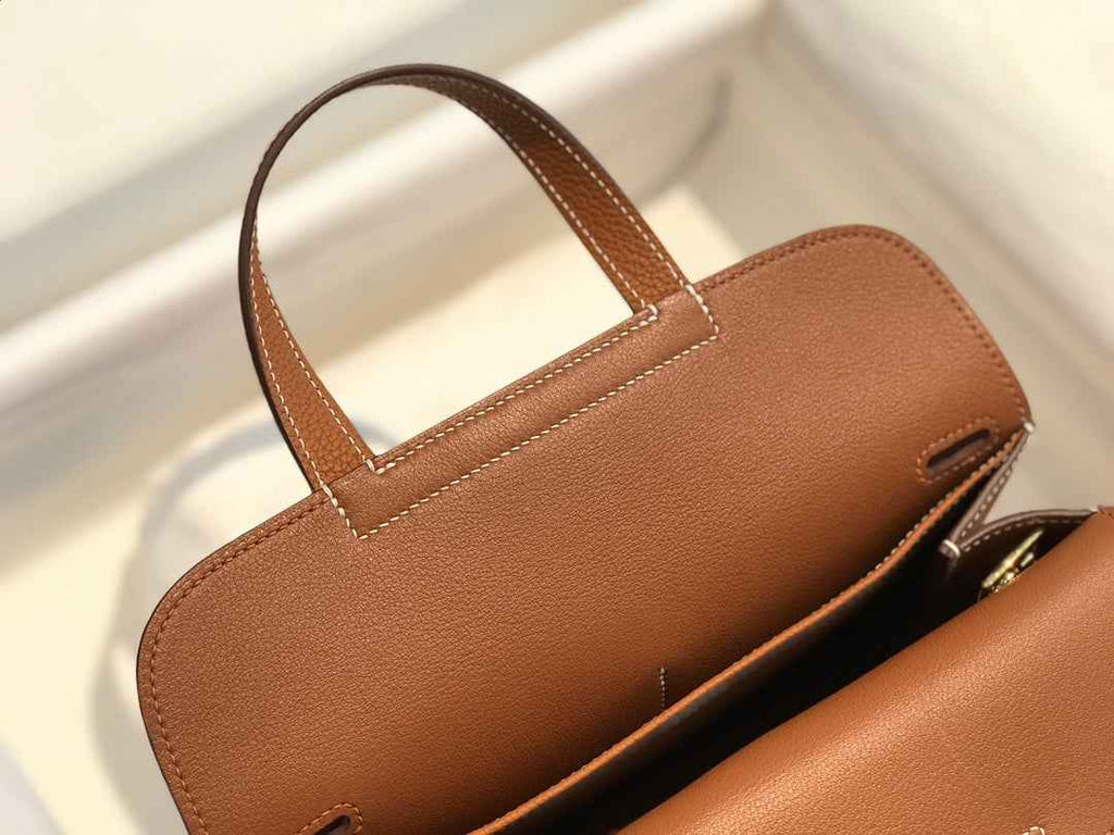 Hermes Mini Halzan 22 Bag Tan Togo Leather H082144