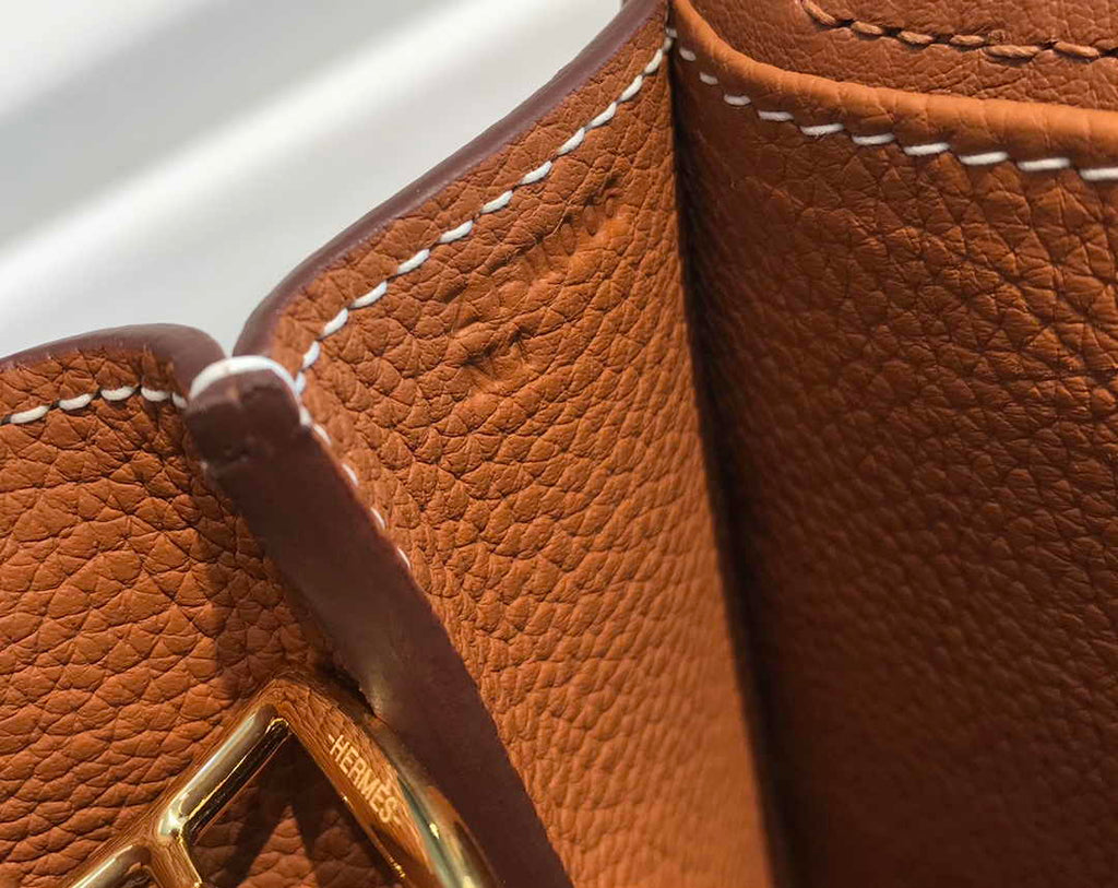 Hermes Mini Halzan 22 Bag Tan Togo Leather H082144