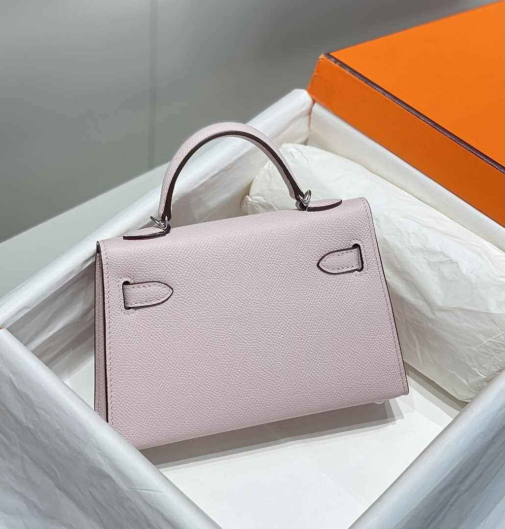 Hermes Mini Kelly II Bag 19 Light Pink Epsom Gold Hardware H86103