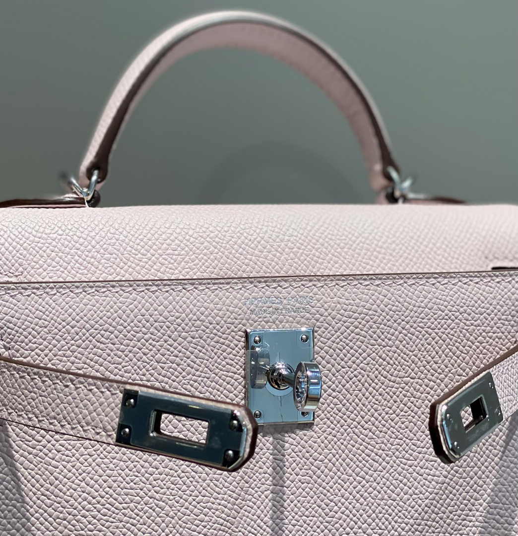 Hermes Mini Kelly II Bag 19 Light Pink Epsom Gold Hardware H86103