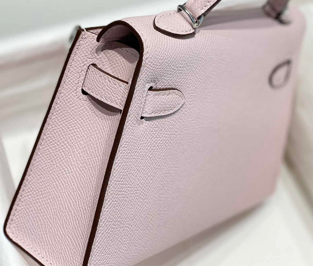Hermes Mini Kelly II Bag 19 Light Pink Epsom Gold Hardware H86103