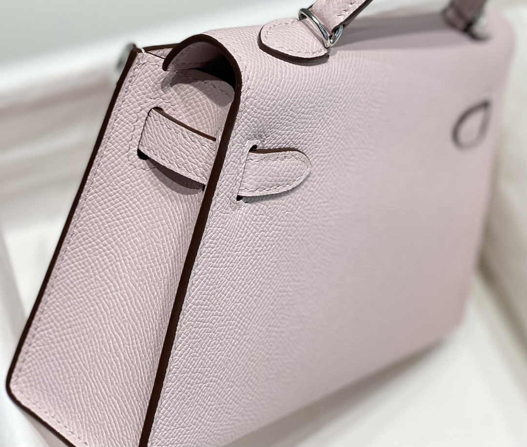 Hermes Mini Kelly II Bag 19 Light Pink Epsom Gold Hardware H86103