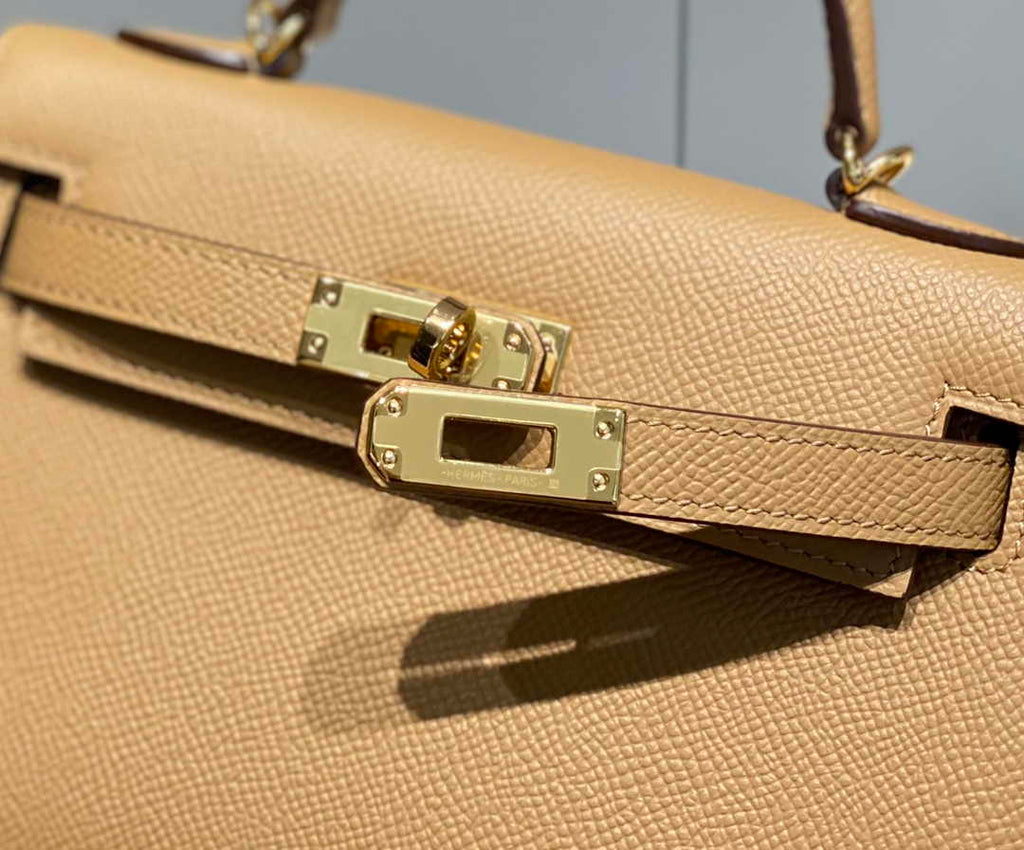 Hermes Mini Kelly II Bag 19 Tan Epsom Gold Hardware H86104