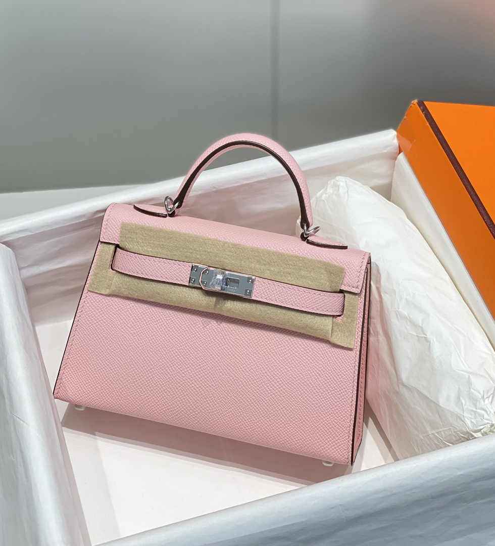 Hermes Mini Kelly II Bag 19 Pink Epsom Gold Hardware H86108