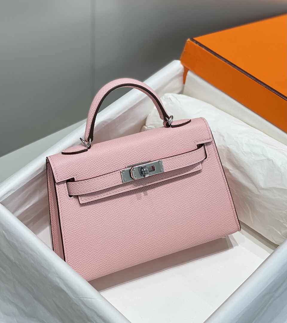 Hermes Mini Kelly II Bag 19 Pink Epsom Gold Hardware H86108