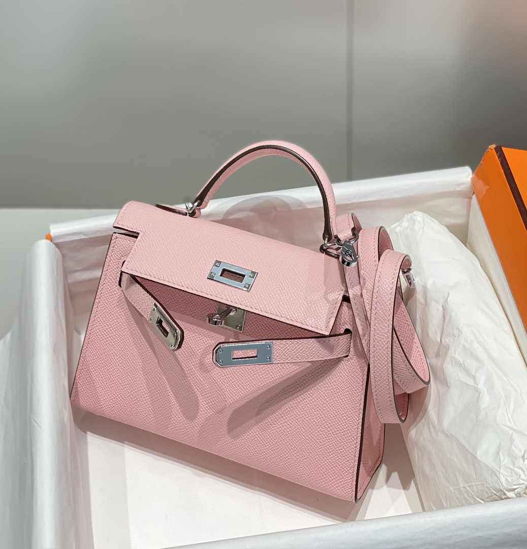 Hermes Mini Kelly II Bag 19 Pink Epsom Gold Hardware H86108