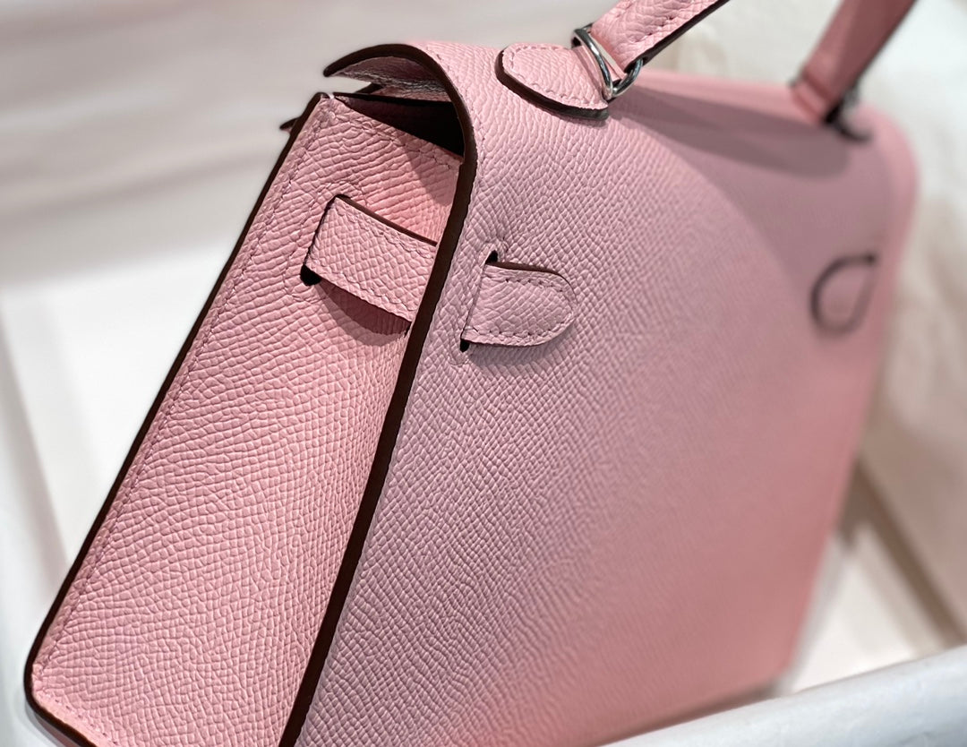 Hermes Mini Kelly II Bag 19 Pink Epsom Gold Hardware H86108
