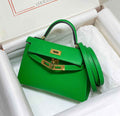 Hermes Mini Kelly II Bag 19 Gold Hardware with Epsom Green