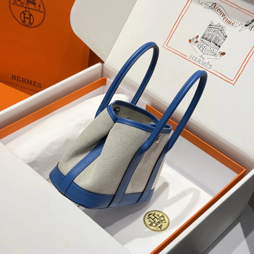 Hermes Mini Neo Garden 23 Bag, H086418 Beige canvas