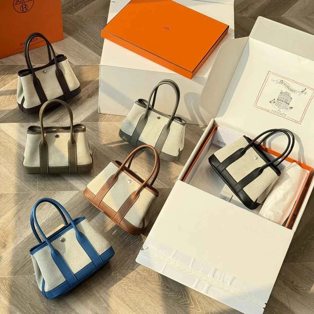 Hermes Mini Neo Garden 23 Bag, H086418 Beige canvas