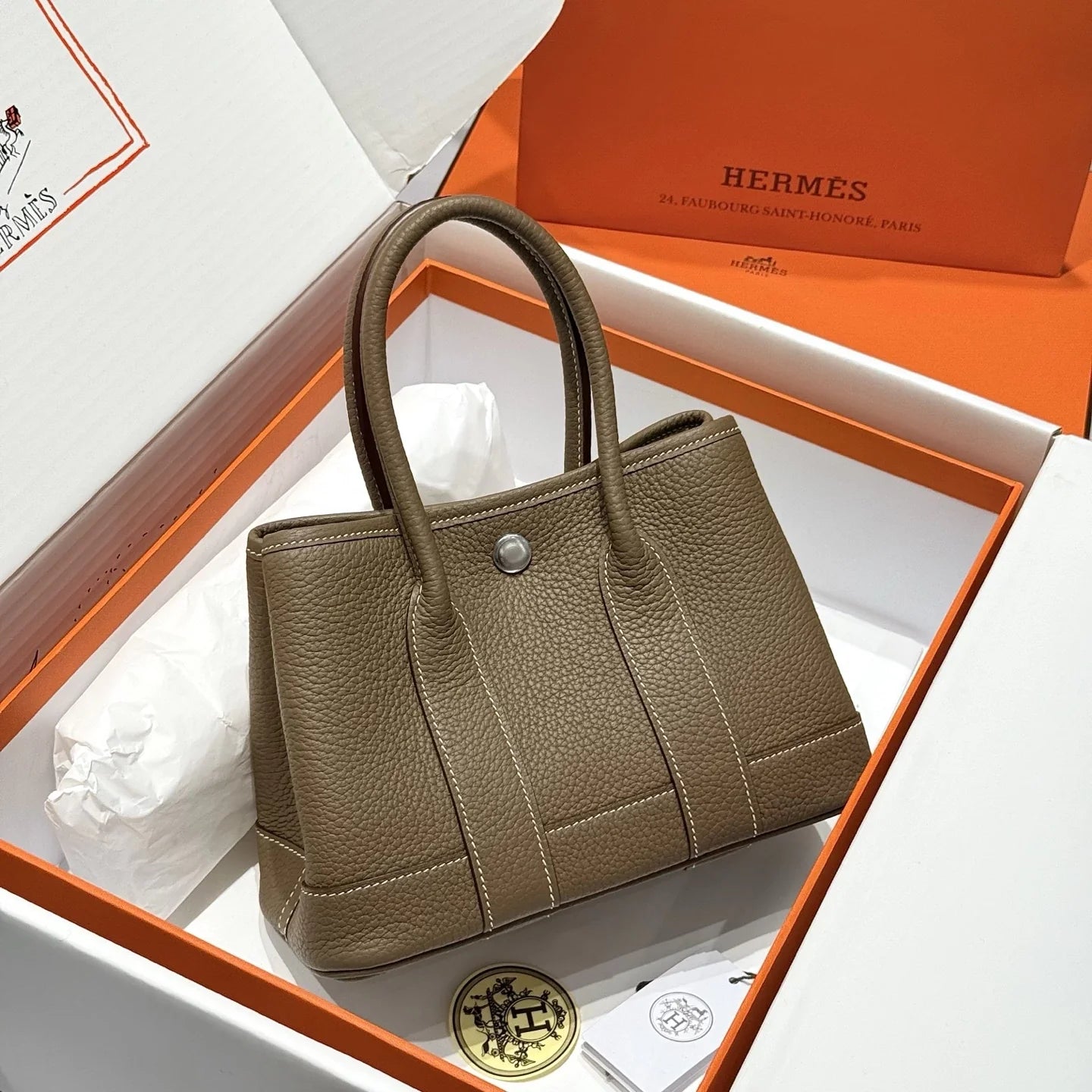 Hermes Mini Neo Garden 23 Bag, H086729 Togo calfskin