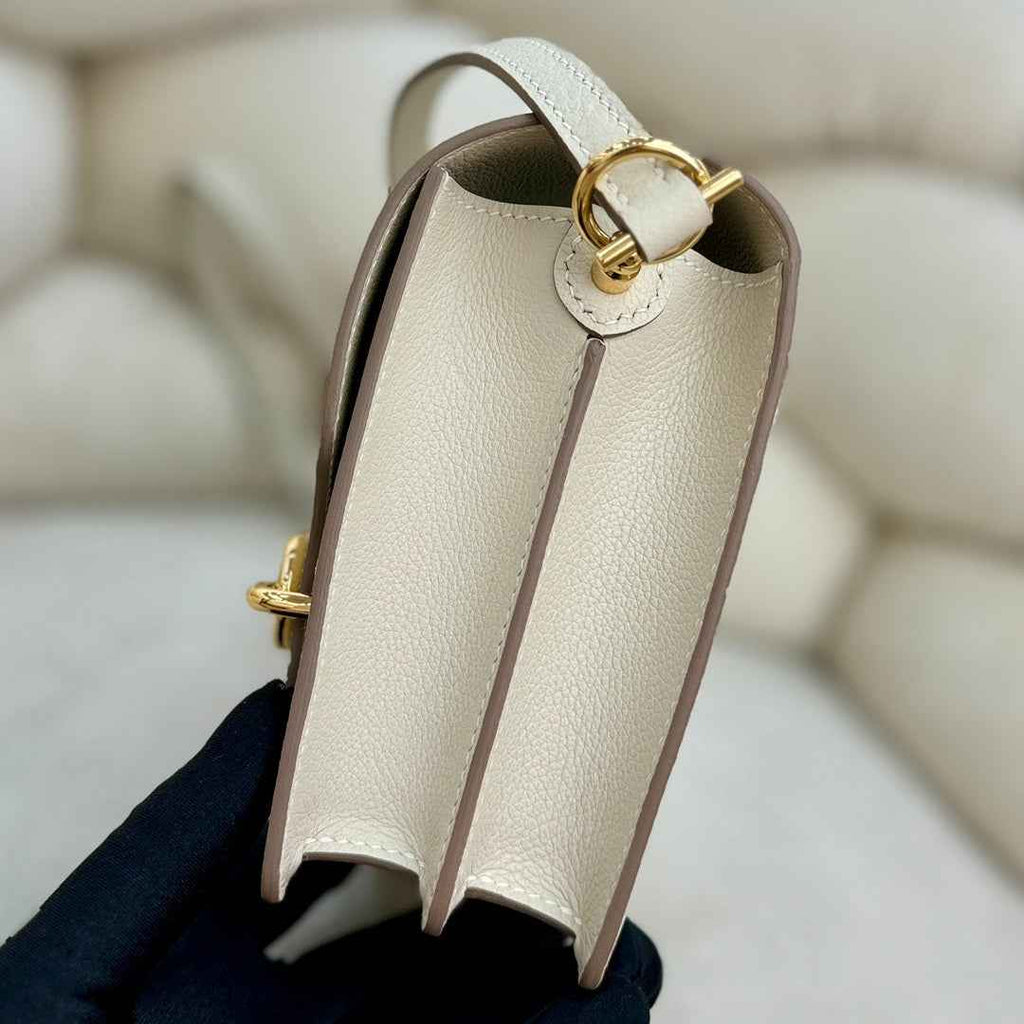 Hermès Mini Roulis Bag Beige Evercolor Gold Hardware H50306