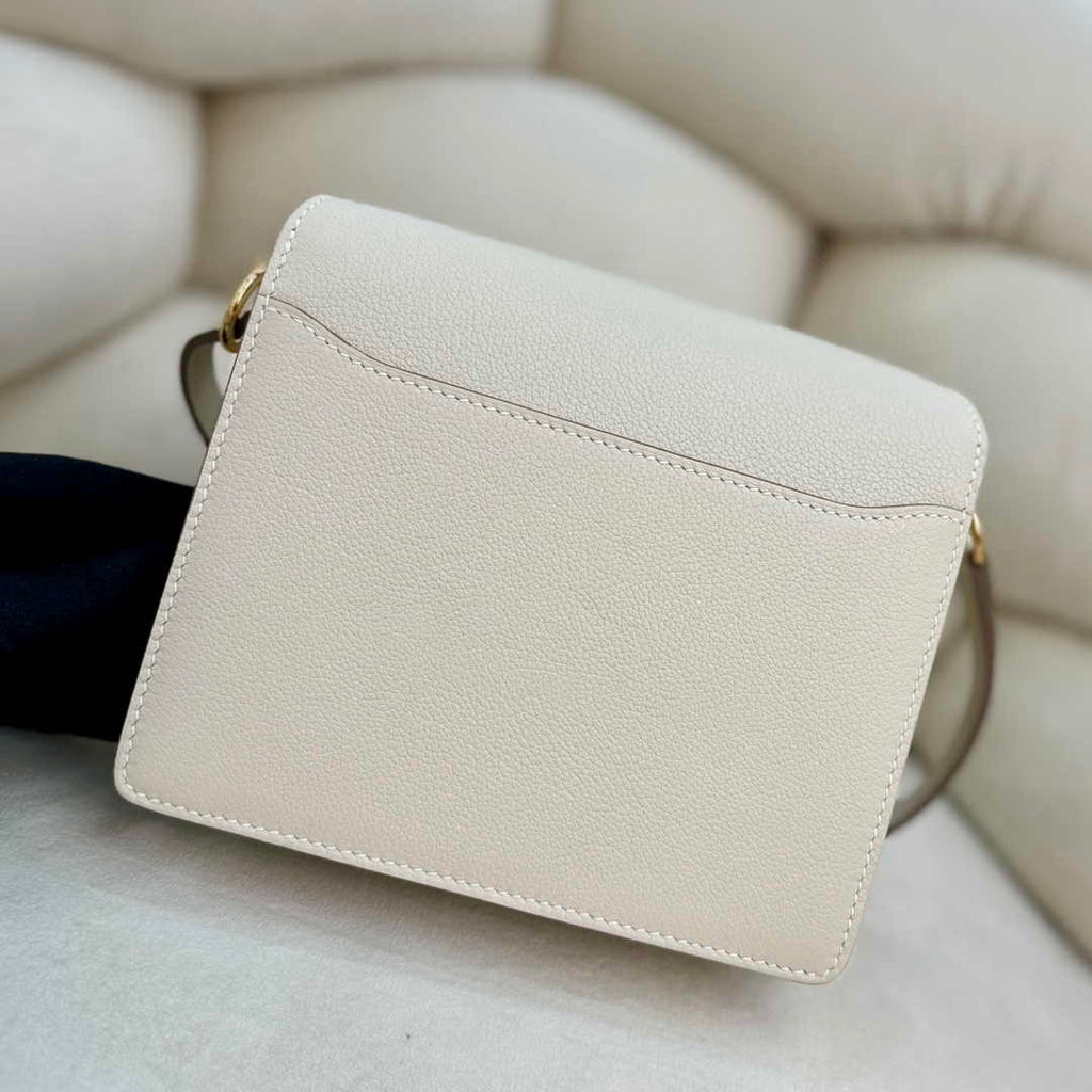 Hermès Mini Roulis Bag Beige Evercolor Gold Hardware H50306