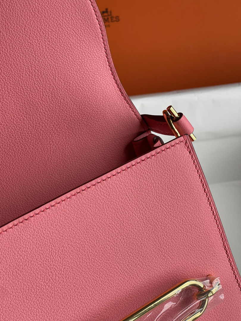 Hermès Mini Roulis Bag Pink Evercolor Gold Hardware H50304