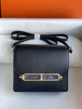Hermès Mini Roulis Bag Black Evercolor Gold Hardware H50316