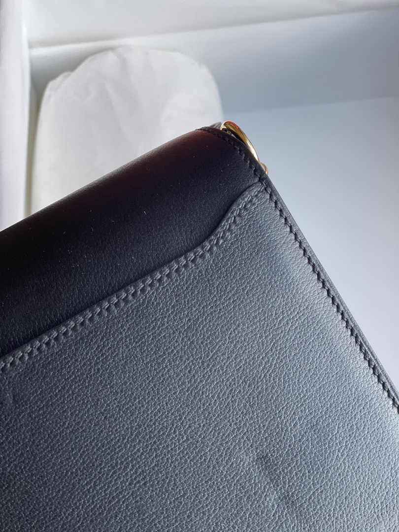 Hermès Mini Roulis Bag Black Evercolor Gold Hardware H50316
