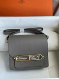 Hermès Mini Roulis Bag Gray Evercolor Gold Hardware H50333