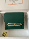 Hermès Mini Roulis Bag Green Evercolor Gold Hardware H50323