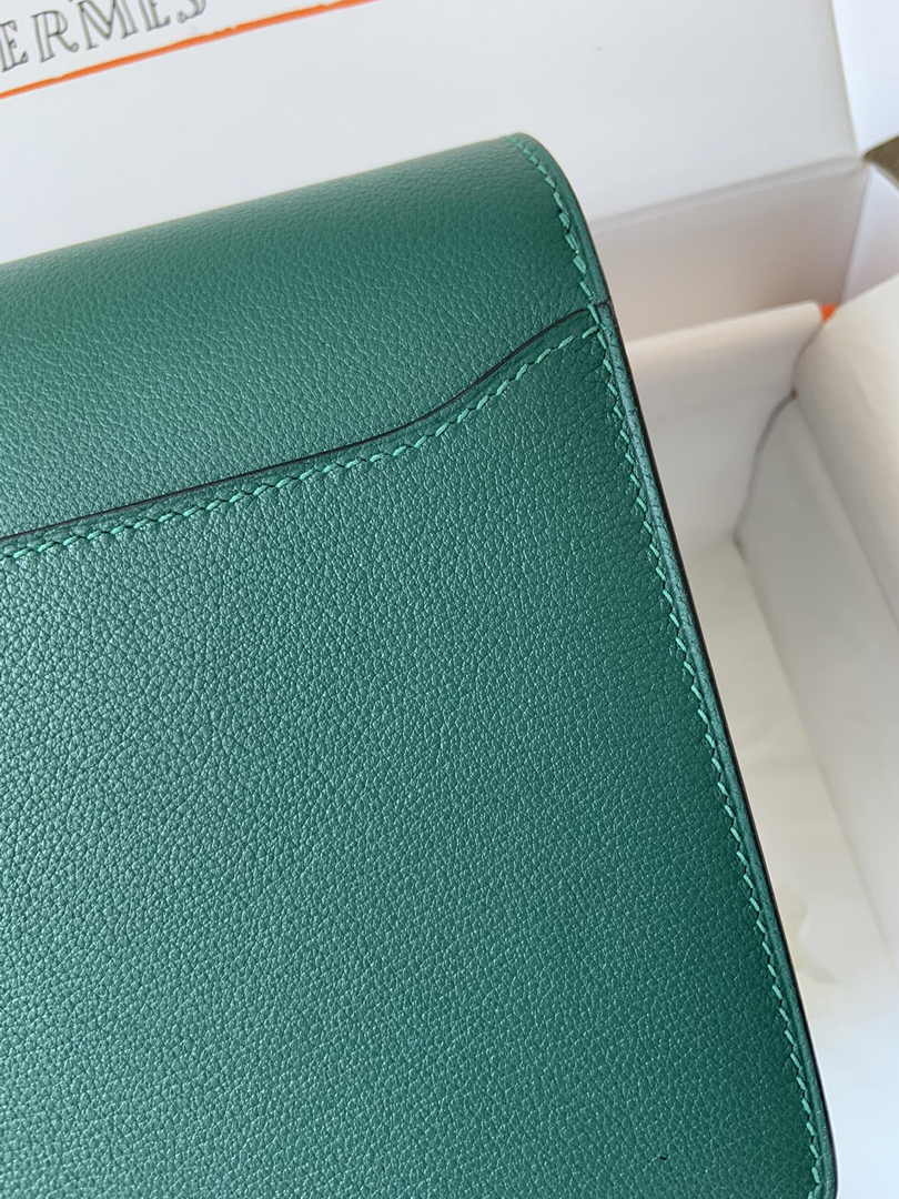 Hermès Mini Roulis Bag Green Evercolor Gold Hardware H50323