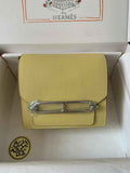 Hermès Mini Roulis Bag Light Yellow Evercolor Silver Hardware H50330