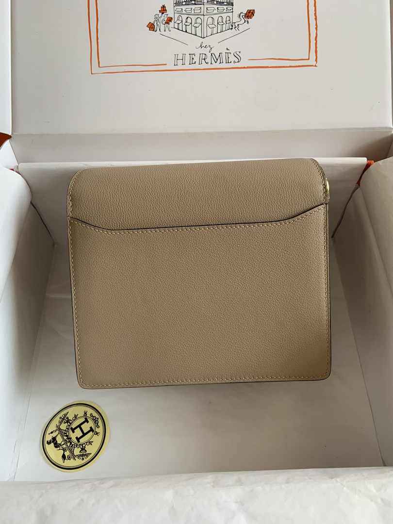 Hermès Mini Roulis Bag Apricot Evercolor Gold Hardware H50331