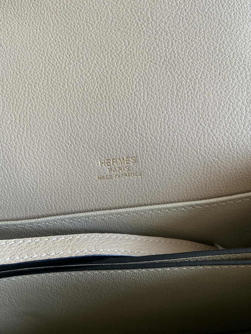 Hermès Mini Roulis Bag Apricot Evercolor Gold Hardware H50331