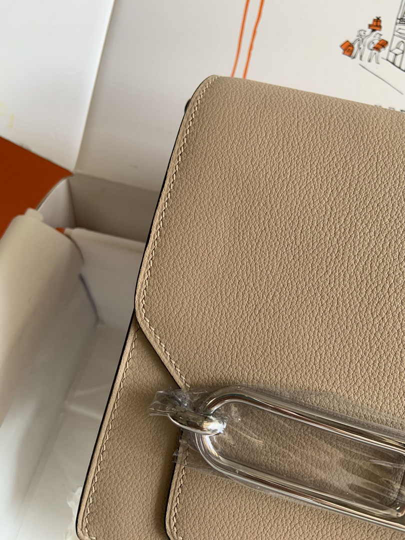 Hermès Mini Roulis Bag Apricot Evercolor Gold Hardware H50332