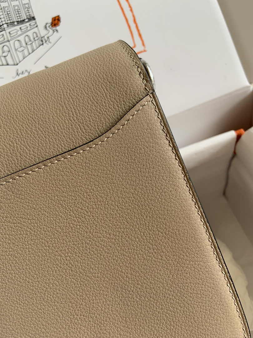 Hermès Mini Roulis Bag Apricot Evercolor Gold Hardware H50332