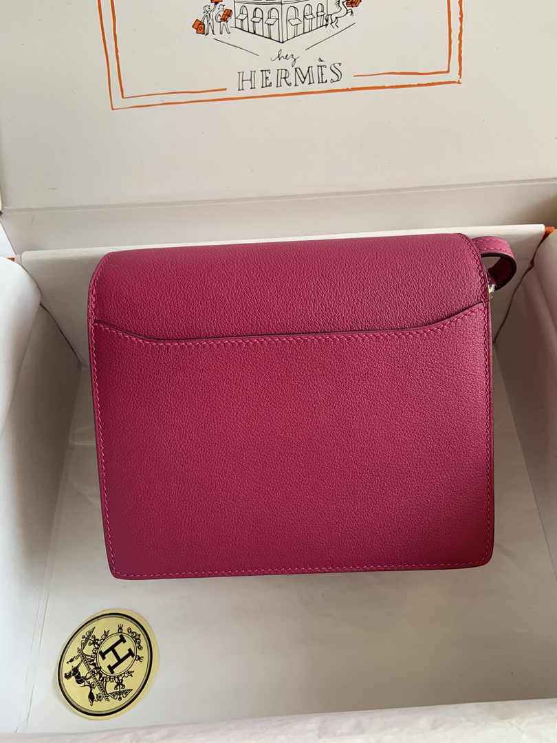 Hermès Mini Roulis Bag Pink Purple Evercolor Gold Hardware H50325