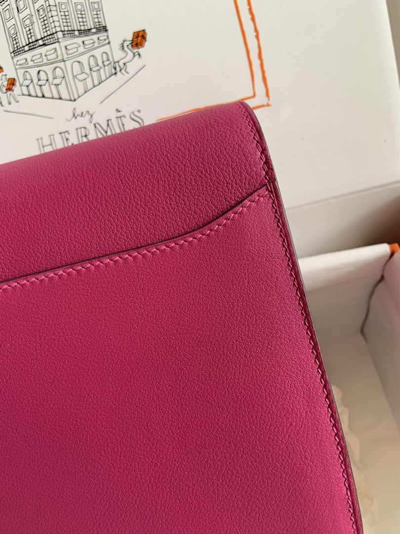 Hermès Mini Roulis Bag Pink Purple Evercolor Silver Hardware H50326