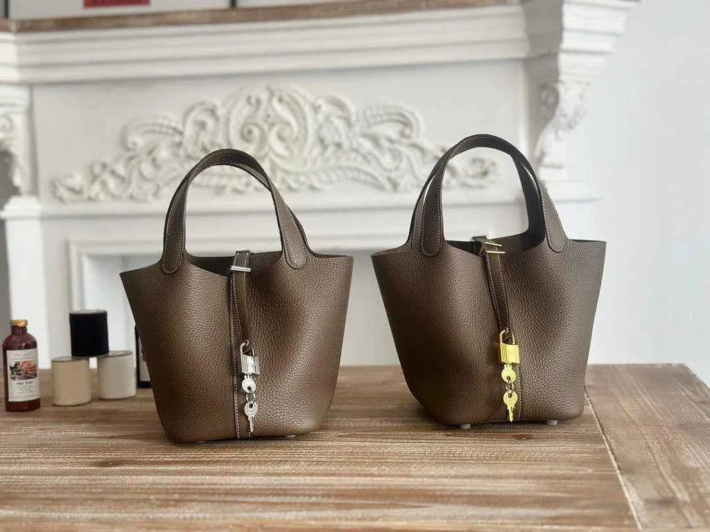 Hermès Picotin Lock 18 pocket bag Togo Leather H935100 dark gray