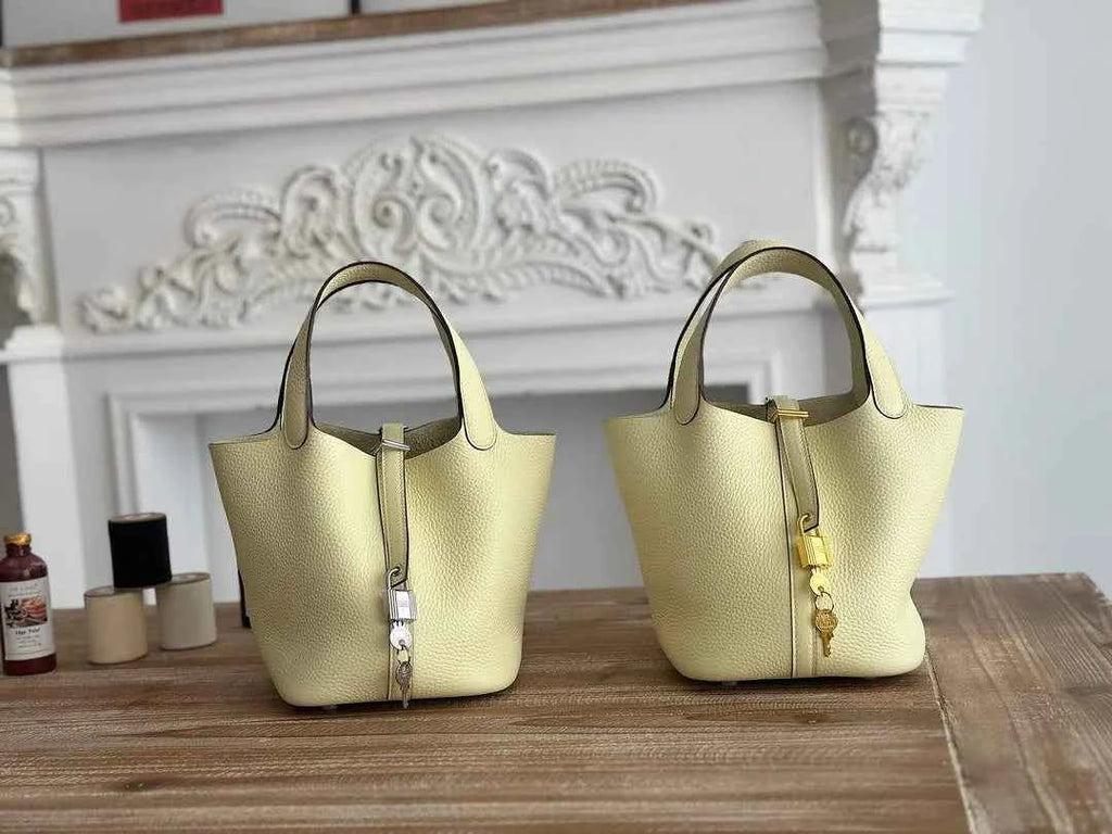 Hermès Picotin Lock 18 pocket bag Togo Leather H935100 light yellow