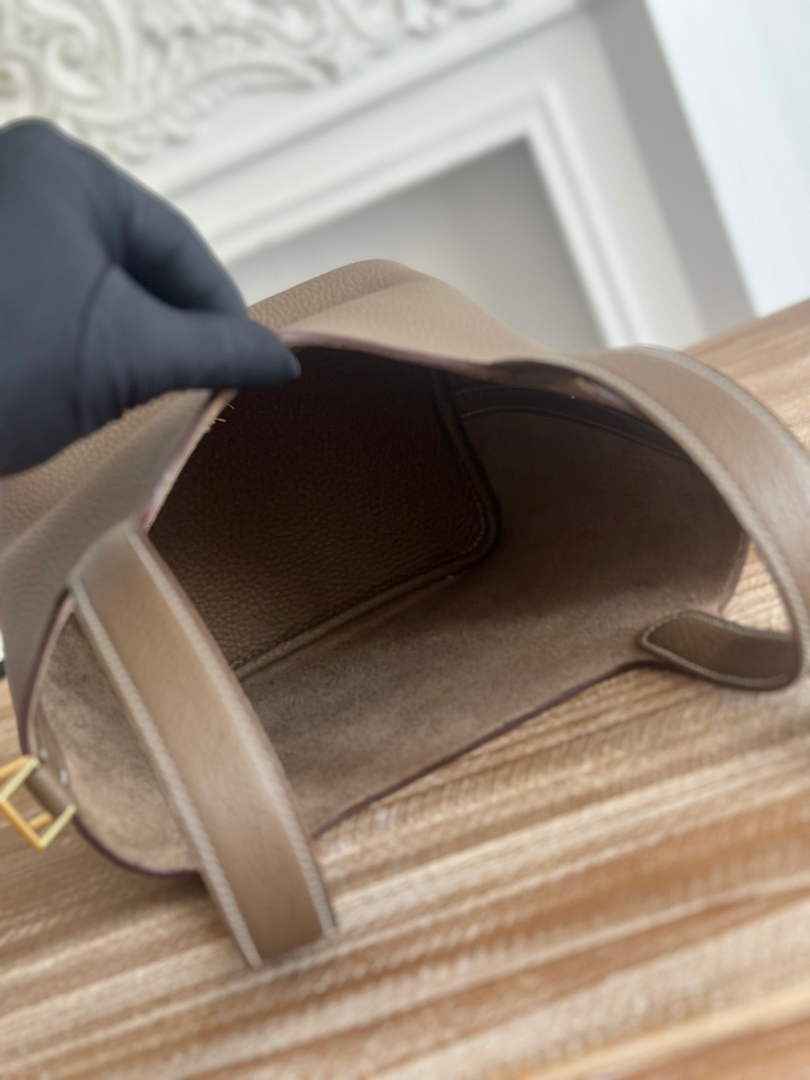 Hermès Picotin Lock 18 pocket bag Togo Leather H935100 dark gray