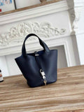 Hermès Picotin Lock 18 pocket bag Togo Leather H935100 navy blue