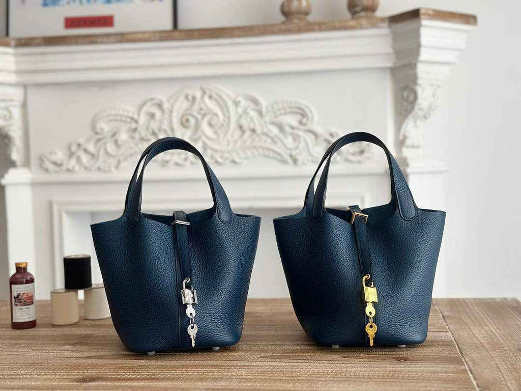 Hermès Picotin Lock 18 pocket bag Togo Leather H935100 dark blue