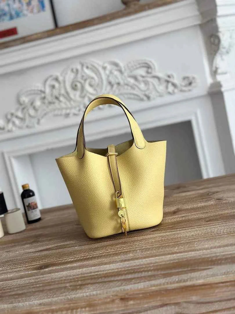 Hermès Picotin Lock 18 pocket bag Togo Leather Yellow H9352005